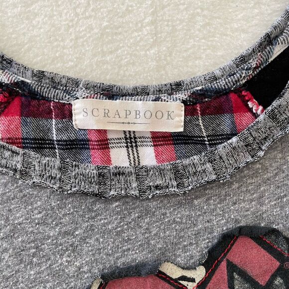 AC/DC Scrapbook Long Sleeve Plaid T Shirt Size M/L See Measurements - Picture 5 of 8